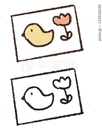 手描きの子どものおえかき 133016266