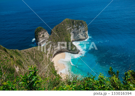 Kelingking beach is one of the most picturesque beaches in Nusa Penida Kelingking beach is one of the most picturesque beaches in Nusa Penida 133016394
