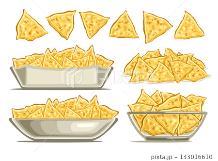 Vector Different Nachos Set 133016610