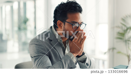 Frustrated, businessman and thinking with stress, doubt or mistake for finance or bad investment. Serious, man or contemplating decision with corporate choice for financial loss, debt or bankruptcy Frustrated, businessman and thinking with stress, doubt or mistake for finance or bad investment. Serious, man or contemplating decision with corporate choice for financial loss, debt or bankruptcy 133016696