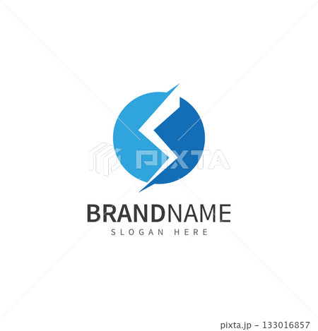 s letter logo s blue logo template vector illustration icon 133016857