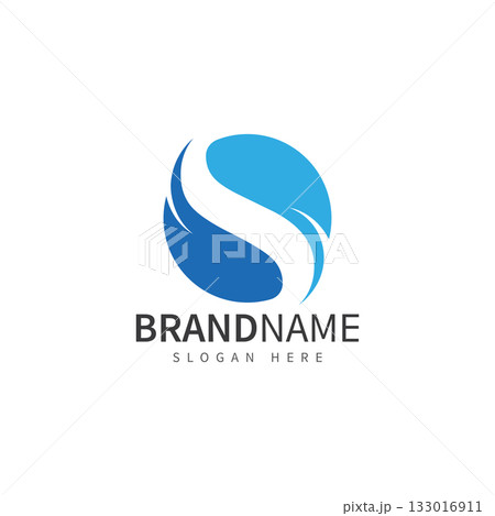 s letter logo s blue logo template vector illustration icon 133016911