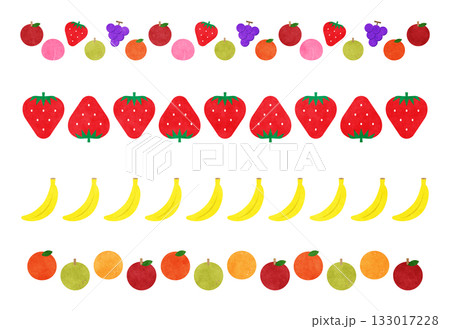 フルーツ　果物　素材　装飾ライン 133017228
