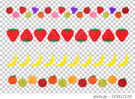 フルーツ　果物　素材　装飾ライン 133017228