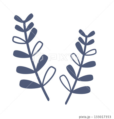 シンプルな植物のかわいいイラスト素材 133017353
