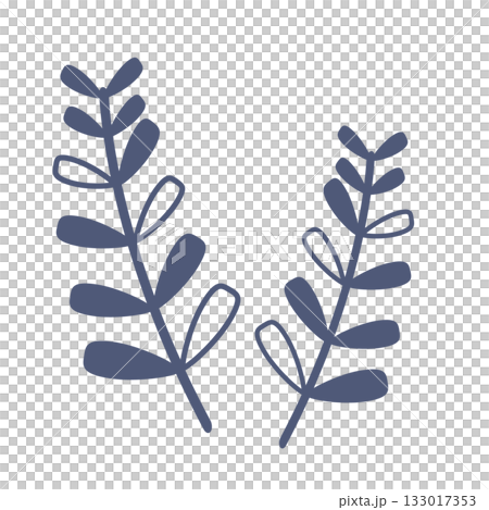 シンプルな植物のかわいいイラスト素材 133017353