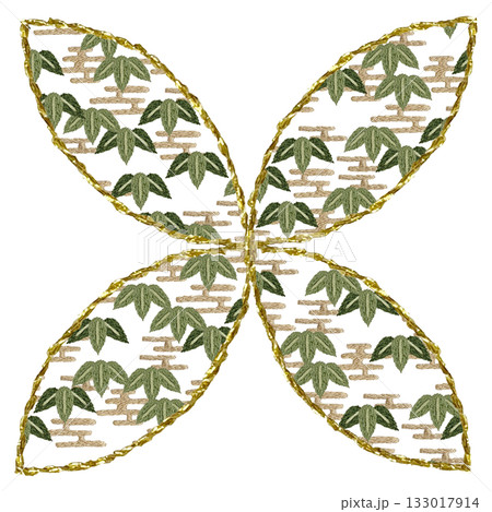 【笹のパターン模様】手刺繍イラスト素材 【笹のパターン模様】手刺繍イラスト素材 133017914