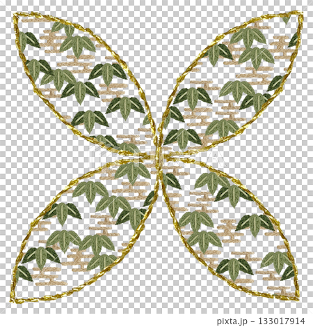 【笹のパターン模様】手刺繍イラスト素材 【笹のパターン模様】手刺繍イラスト素材 133017914
