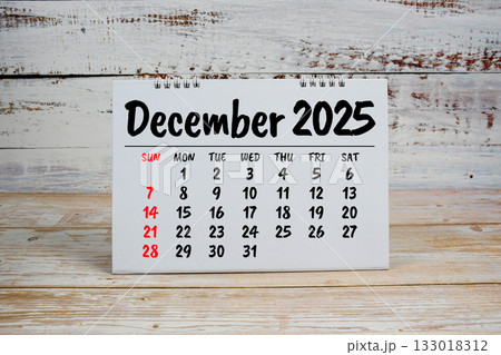 December 2025 annual monthly desk calendar for planning and management December 2025 annual monthly desk calendar for planning and management 133018312