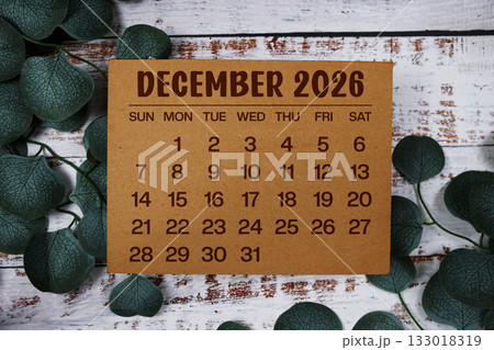 December 2025 annual monthly desk calendar for planning and management 133018319