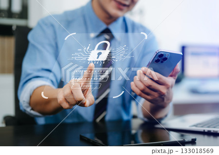 Network security system. Personal Data information on Tablet.Information and cyber security Technology Services. Cybersecurity Network security system. Personal Data information on Tablet.Information and cyber security Technology Services. Cybersecurity 133018569