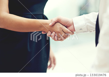 Interview, welcome and business people handshake for thank you, success and deal in office. Teamwork, meeting and shaking hands by b2b person team in support of onboarding, recruitment or negotiation Interview, welcome and business people handshake for thank you, success and deal in office. Teamwork, meeting and shaking hands by b2b person team in support of onboarding, recruitment or negotiation 133019476