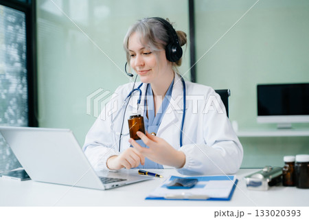 Female Doctor Online Consultation | Telemedicine, Virtual Healthcare, Remote Patient Support, and Digital Health Services for Modern Medical Solutions 133020393