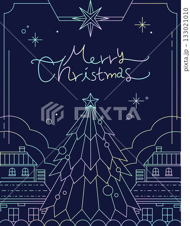Gorgeous Christmas line card illustration 133021010