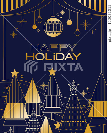 Gorgeous Christmas line card illustration 133021013