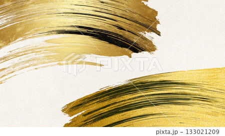 和風背景素材　毛筆で描いたような躍動感のある線 133021209