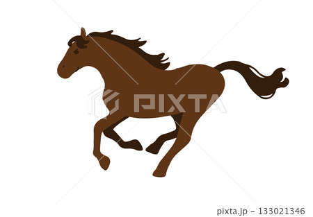 走る馬のイラスト素材 走る馬のイラスト素材 133021346