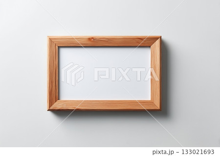 Photo frame with empty center, white background 133021693
