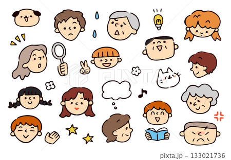 いろんな顔セット 133021736