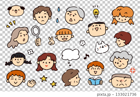 いろんな顔セット 133021736