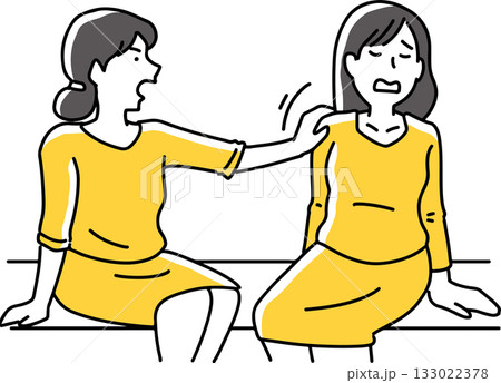 説教される女性 説教される女性 133022378