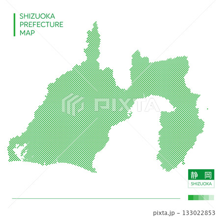 静岡県地図・Shizuoka（ドット） 133022853