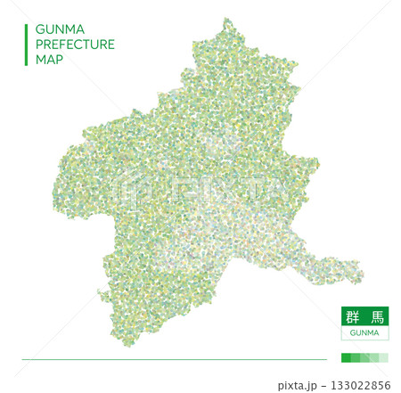 群馬県地図・Gunma（点描） 133022856