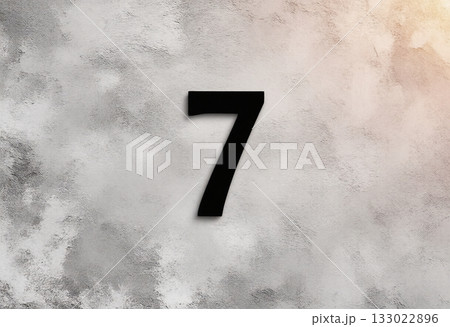 雪の上に立つ7の数字 133022896
