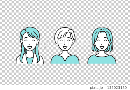 Office casual woman smiling character illustration 133023180