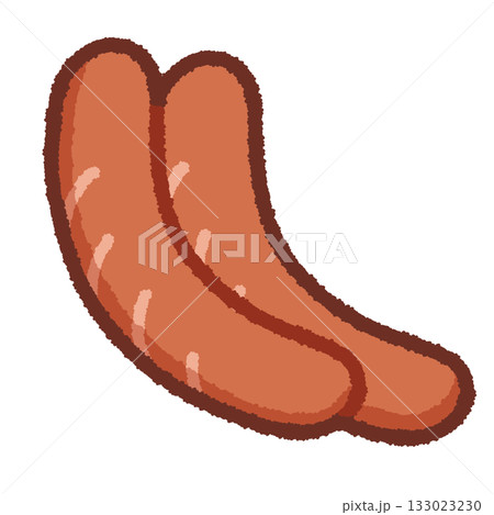 シンプルなウインナーのイラスト 133023230