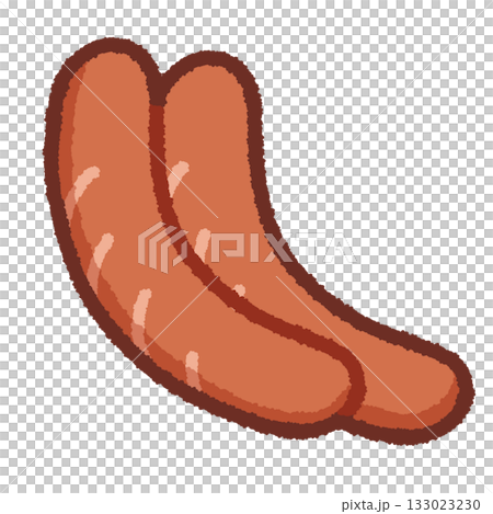 香腸的簡單插圖 香腸的簡單插圖 133023230