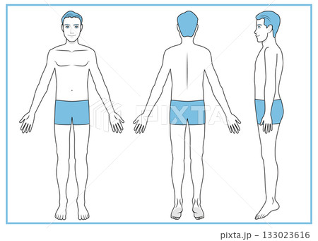 男性 / 全身 / 下着 / フラット 男性 / 全身 / 下着 / フラット 133023616