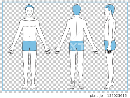 男士/全身/內衣/平角內褲 133023616