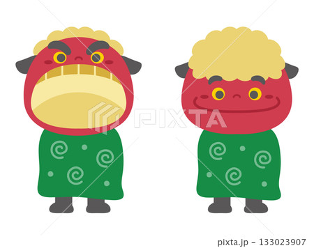 獅子舞のイラストセット 133023907