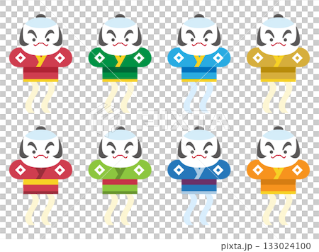 奴凧のイラスト素材セット 133024100