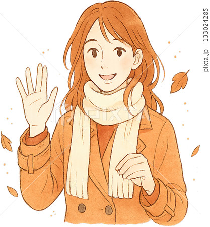 ほのかな感じの薄いラインドローイングイラスト 133024285