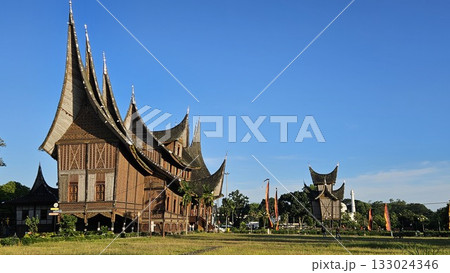 This is traditional house name Rumah Gadang Pagaruyung 133024346