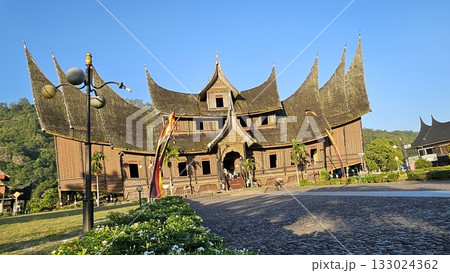This is traditional house name Rumah Gadang Pagaruyung 133024362