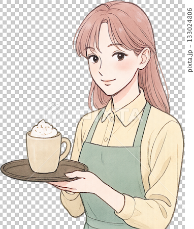 一幅線條柔和的插圖 133024806