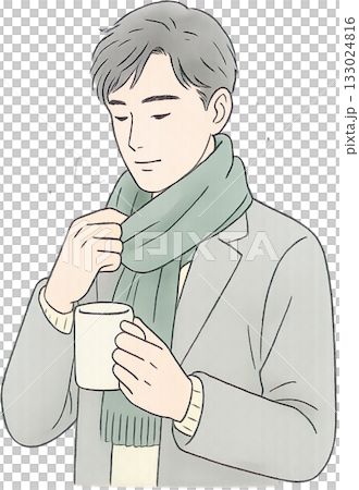 A subtle line drawing illustration 133024816