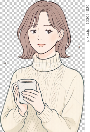 A subtle line drawing illustration 133024820