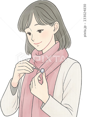 ほのかな感じの薄いラインドローイングイラスト 133024830