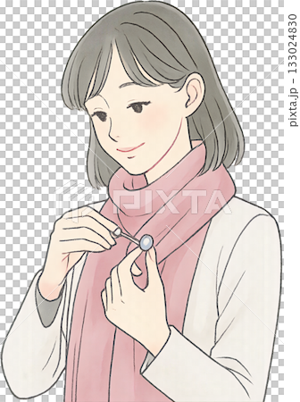 ほのかな感じの薄いラインドローイングイラスト 133024830