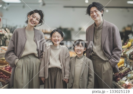 家族の笑顔があふれる店内シーン②｜自然光に包まれた幸せな時間 133025119