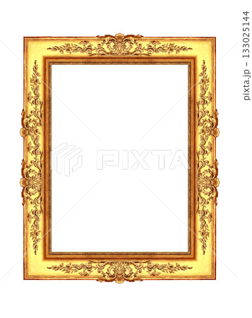 antique gilded frame isolated on white background antique gilded frame isolated on white background 133025144
