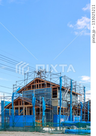 住宅イメージ 新築中の木造住宅 住宅イメージ 新築中の木造住宅 133025211