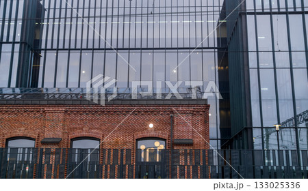 architectural background, modern post-industrial architecture architectural background, modern post-industrial architecture 133025336