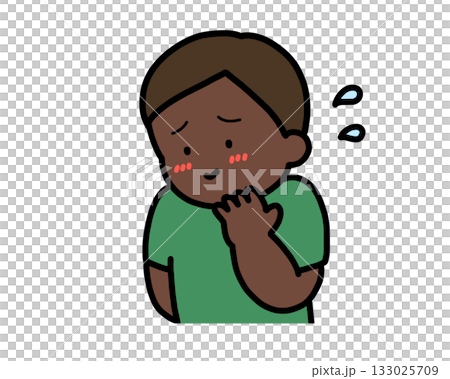 Embarrassed black boy Embarrassed black boy 133025709