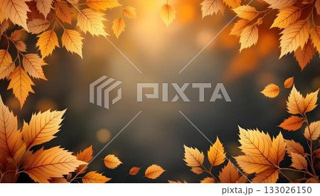 A Stunning and Beautiful Background Composed of Autumn Leaves Bathed in Warm and Inviting Light A Stunning and Beautiful Background Composed of Autumn Leaves Bathed in Warm and Inviting Light 133026150
