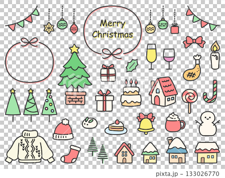 聖誕節手繪插畫集 133026770